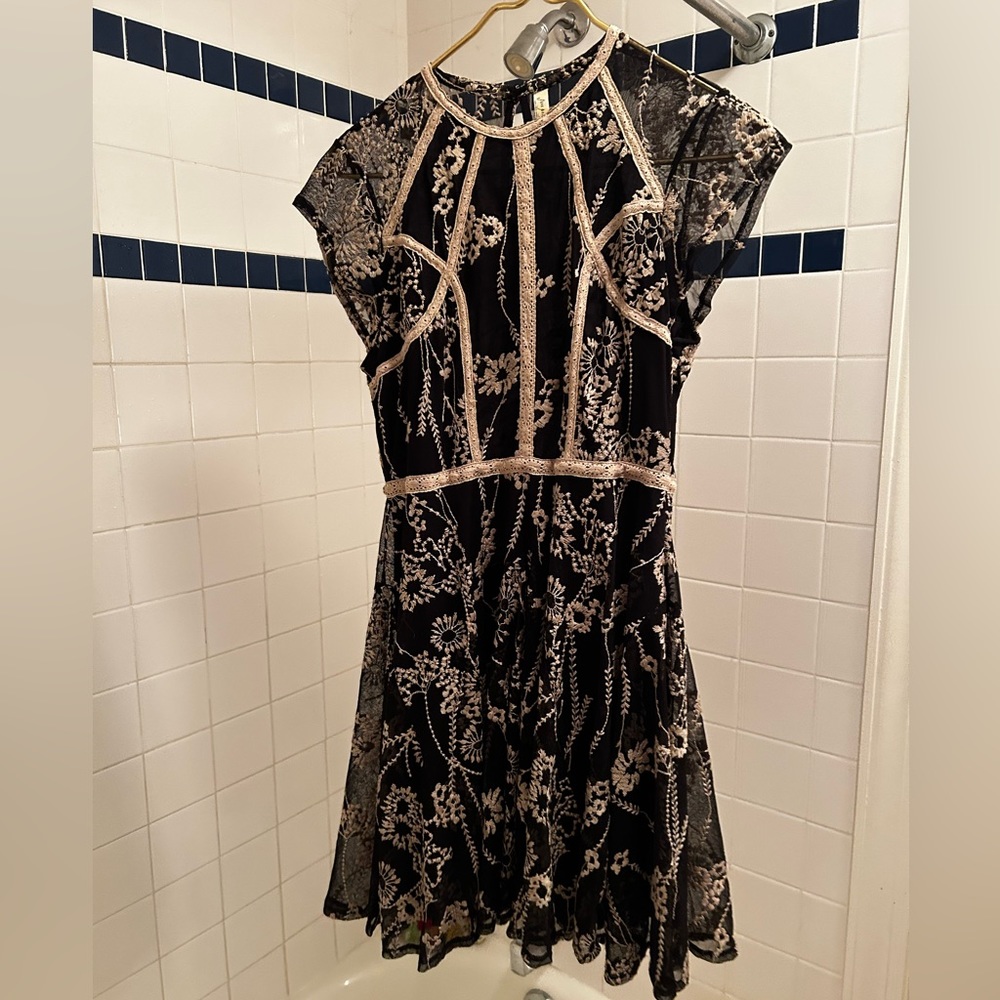 Free People Black Lace Dress